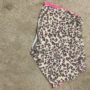 Girls cheetah print Zara shorts.